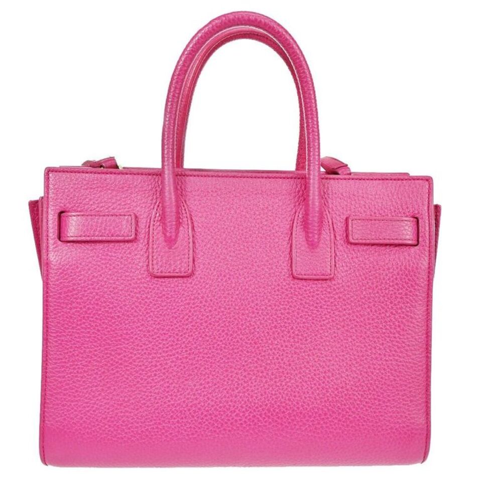 Saint Laurent Sac De Jour Pink Leather Handbag (Pre-Owned) - Picture 2 of 12
